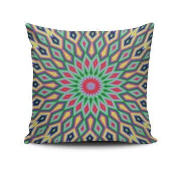 Perna decorativa, MANDALA-05, 43x43 cm, 50% Bumbac / 50% Poliester, Multicolor imagine