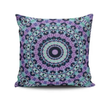 Perna decorativa, MANDALA-06, 43x43 cm, 50% Bumbac / 50% Poliester, Multicolor imagine
