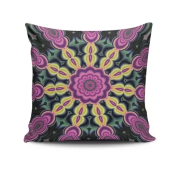 Perna decorativa, MANDALA-08, 43x43 cm, 50% Bumbac / 50% Poliester, Multicolor imagine