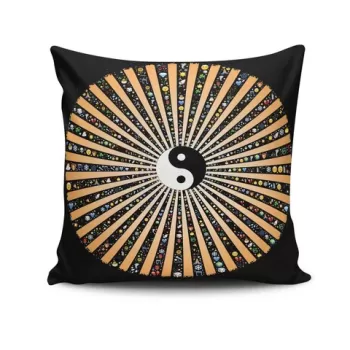 Perna decorativa, MANDALA-13, 43x43 cm, 50% Bumbac / 50% Poliester, Multicolor imagine