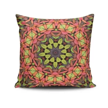 Perna decorativa, MANDALA-24, 43x43 cm, 50% Bumbac / 50% Poliester, Multicolor imagine