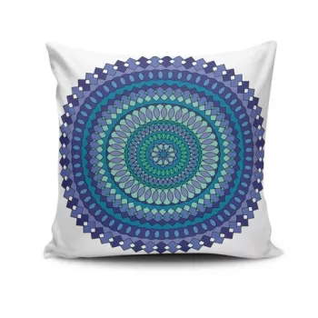 Perna decorativa, MANDALA-25, 43x43 cm, 50% Bumbac / 50% Poliester, Multicolor imagine