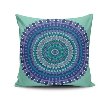 Perna decorativa, MANDALA-26, 43x43 cm, 50% Bumbac / 50% Poliester, Multicolor imagine