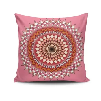 Perna decorativa, MANDALA-28, 43x43 cm, 50% Bumbac / 50% Poliester, Multicolor imagine