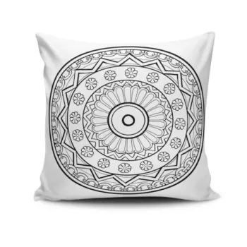 Perna decorativa, MANDALA-29, 43x43 cm, 50% Bumbac / 50% Poliester, Multicolor imagine