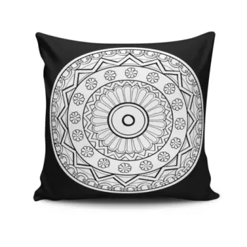 Perna decorativa, MANDALA-30, 43x43 cm, 50% Bumbac / 50% Poliester, Multicolor imagine