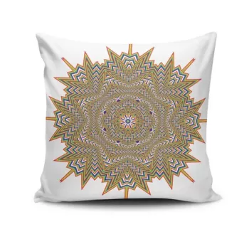 Perna decorativa, MANDALA-33, 43x43 cm, 50% Bumbac / 50% Poliester, Multicolor imagine