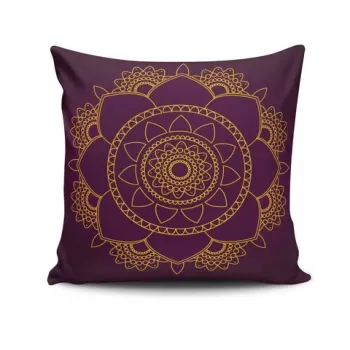Perna decorativa, MANDALA-36, 43x43 cm, 50% Bumbac / 50% Poliester, Multicolor imagine