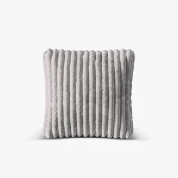 Perna decorativa, Martina-212, Micadoni Home, 40x40 cm, velur, gri deschis imagine
