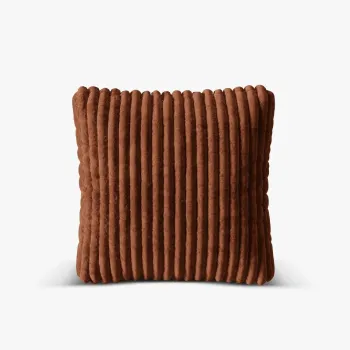 Perna decorativa, Martina-212, Micadoni Home, 55x55 cm, velur, caramiziu imagine