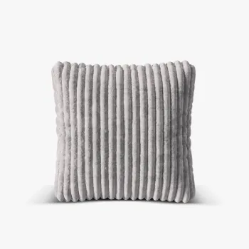 Perna decorativa, Martina-212, Micadoni Home, 55x55 cm, velur, gri deschis imagine