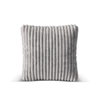 Perna decorativa, Martina-212, Micadoni Home, 65x65 cm, velur, gri deschis imagine