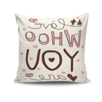 Perna decorativa, NKRLNT-001, 43x43 cm, 50% Bumbac / 50% Poliester, Multicolor imagine