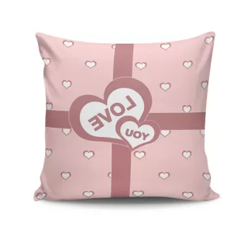 Perna decorativa, NKRLNT-005, 43x43 cm, 50% Bumbac / 50% Poliester, Multicolor imagine