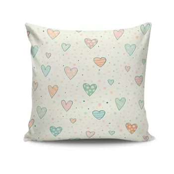 Perna decorativa, NKRLNT-007, 43x43 cm, 50% Bumbac / 50% Poliester, Multicolor imagine