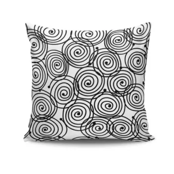 Perna decorativa, NKRLNT-010, 43x43 cm, 50% Bumbac / 50% Poliester, Multicolor imagine