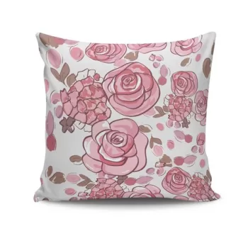 Perna decorativa, NKRLNT-016, 43x43 cm, 50% Bumbac / 50% Poliester, Multicolor imagine