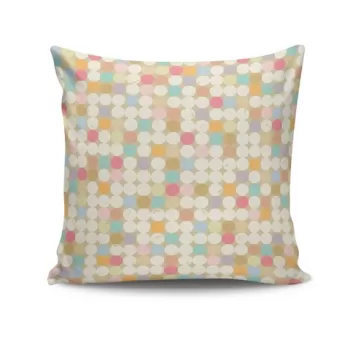 Perna decorativa, NKRLNT-018, 43x43 cm, 50% Bumbac / 50% Poliester, Multicolor imagine