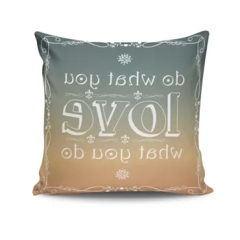 Perna decorativa, NKRLNT-031, 43x43 cm, 50% Bumbac / 50% Poliester, Multicolor imagine