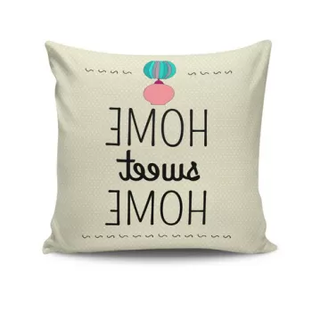 Perna decorativa, NKRLNT-033, 43x43 cm, 50% Bumbac / 50% Poliester, Multicolor imagine