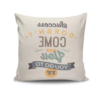 Perna decorativa, NKRLNT-034, 43x43 cm, 50% Bumbac / 50% Poliester, Multicolor imagine