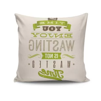 Perna decorativa, NKRLNT-035, 43x43 cm, 50% Bumbac / 50% Poliester, Multicolor imagine