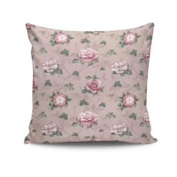 Perna decorativa, NKRLNT-039, 43x43 cm, 50% Bumbac / 50% Poliester, Multicolor imagine