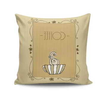 Perna decorativa, NKRLNT-040, 43x43 cm, 50% Bumbac / 50% Poliester, Multicolor imagine
