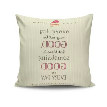 Perna decorativa, NKRLNT-041, 43x43 cm, 50% Bumbac / 50% Poliester, Multicolor imagine