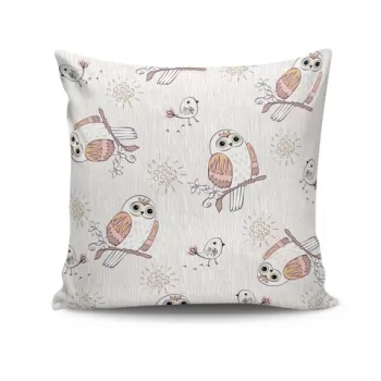 Perna decorativa, NKRLNT-044, 43x43 cm, 50% Bumbac / 50% Poliester, Multicolor imagine