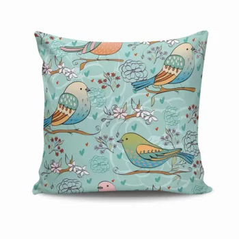 Perna decorativa, NKRLNT-049, 43x43 cm, 50% Bumbac / 50% Poliester, Multicolor imagine