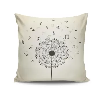 Perna decorativa, NKRLNT-056, 43x43 cm, 50% Bumbac / 50% Poliester, Multicolor imagine