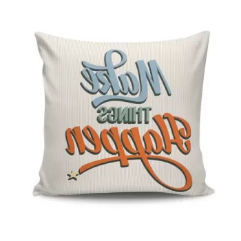 Perna decorativa, NKRLNT-060, 43x43 cm, 50% Bumbac / 50% Poliester, Multicolor imagine