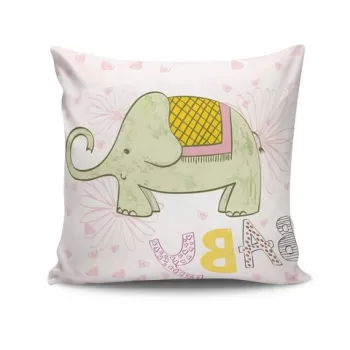 Perna decorativa, NKRLNT-070, 43x43 cm, 50% Bumbac / 50% Poliester, Multicolor imagine