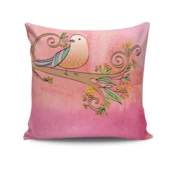 Perna decorativa, NKRLNT-076, 43x43 cm, 50% Bumbac / 50% Poliester, Multicolor imagine