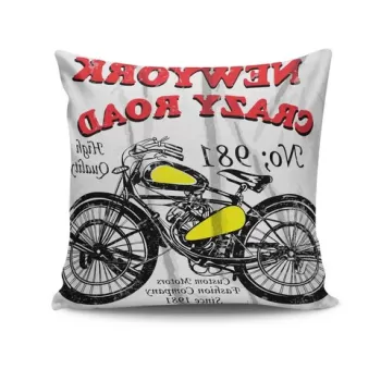 Perna decorativa, NKRLNT-078, 43x43 cm, 50% Bumbac / 50% Poliester, Multicolor imagine