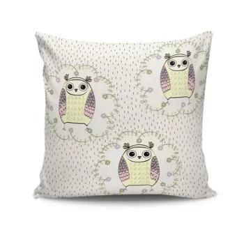 Perna decorativa, NKRLNT-079, 43x43 cm, 50% Bumbac / 50% Poliester, Multicolor imagine