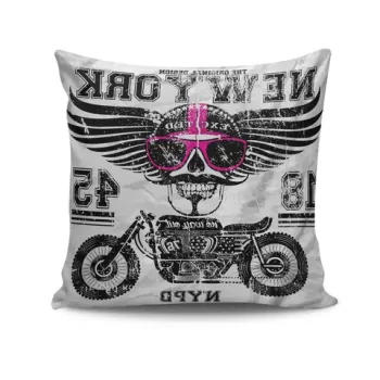 Perna decorativa, NKRLNT-081, 43x43 cm, 50% Bumbac / 50% Poliester, Multicolor imagine