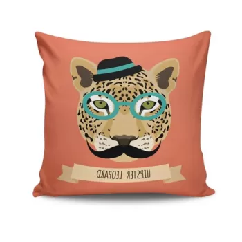 Perna decorativa, NKRLNT-088, 43x43 cm, 50% Bumbac / 50% Poliester, Multicolor imagine