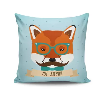 Perna decorativa, NKRLNT-089, 43x43 cm, 50% Bumbac / 50% Poliester, Multicolor imagine