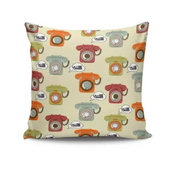 Perna decorativa, NKRLNT-091, 43x43 cm, 50% Bumbac / 50% Poliester, Multicolor imagine