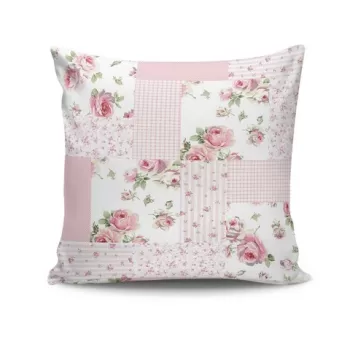 Perna decorativa, NKRLNT-093, 43x43 cm, 50% Bumbac / 50% Poliester, Multicolor imagine
