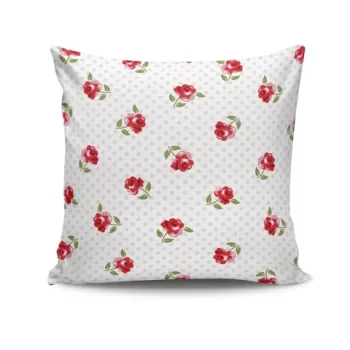Perna decorativa, NKRLNT-094, 43x43 cm, 50% Bumbac / 50% Poliester, Multicolor imagine