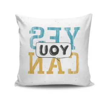 Perna decorativa, NKRLNT-095, 43x43 cm, 50% Bumbac / 50% Poliester, Multicolor imagine