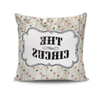 Perna decorativa, NKRLNT-096, 43x43 cm, 50% Bumbac / 50% Poliester, Multicolor imagine