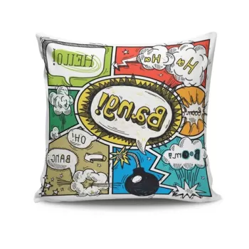 Perna decorativa, NKRLNT-098, 43x43 cm, 50% Bumbac / 50% Poliester, Multicolor imagine