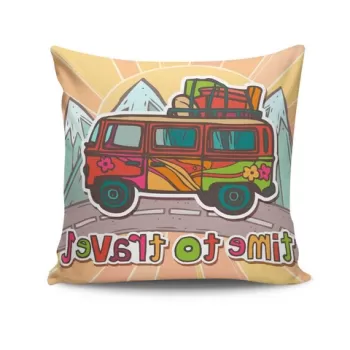 Perna decorativa, NKRLNT-099, 43x43 cm, 50% Bumbac / 50% Poliester, Multicolor imagine