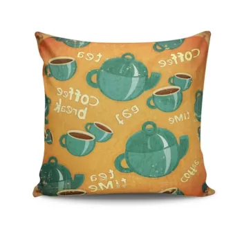 Perna decorativa, NKRLNT-101, 43x43 cm, 50% Bumbac / 50% Poliester, Multicolor imagine