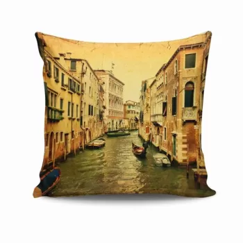 Perna decorativa, NKRLNT-102, 43x43 cm, 50% Bumbac / 50% Poliester, Multicolor imagine