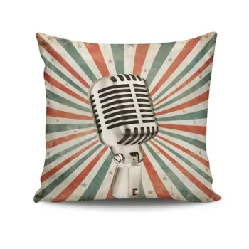Perna decorativa, NKRLNT-103, 43x43 cm, 50% Bumbac / 50% Poliester, Multicolor imagine